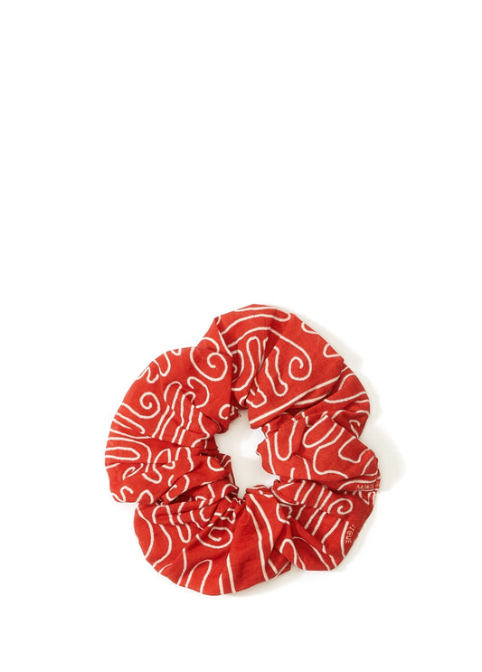 Kırmızı Abstract Print Scrunchie