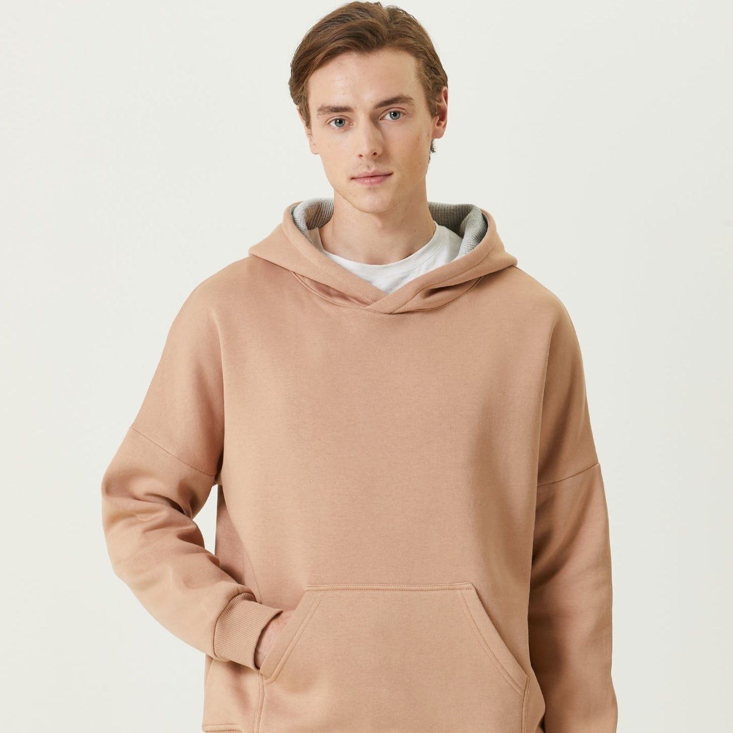 Oversize Hoodie Pudra