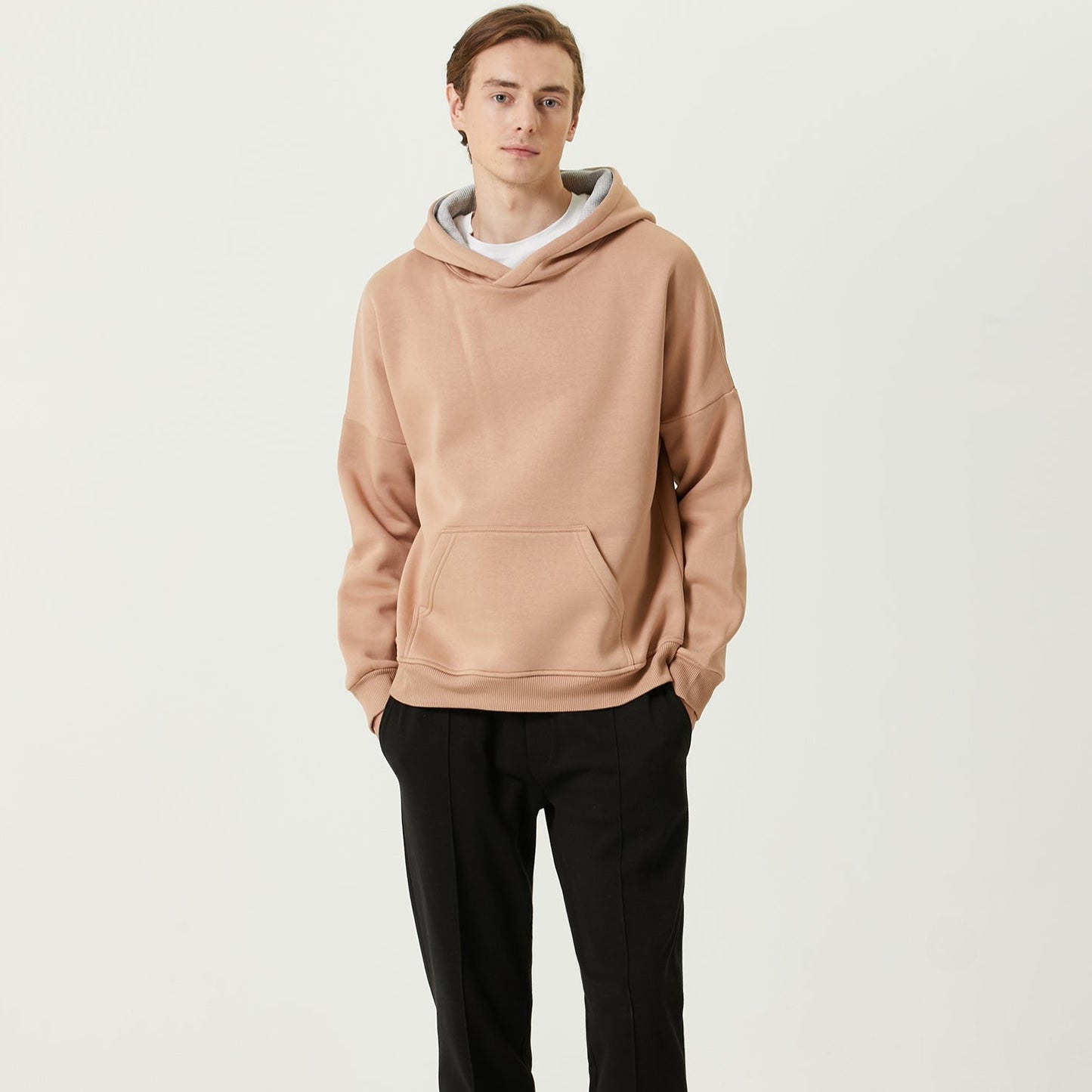Oversize Hoodie Pudra