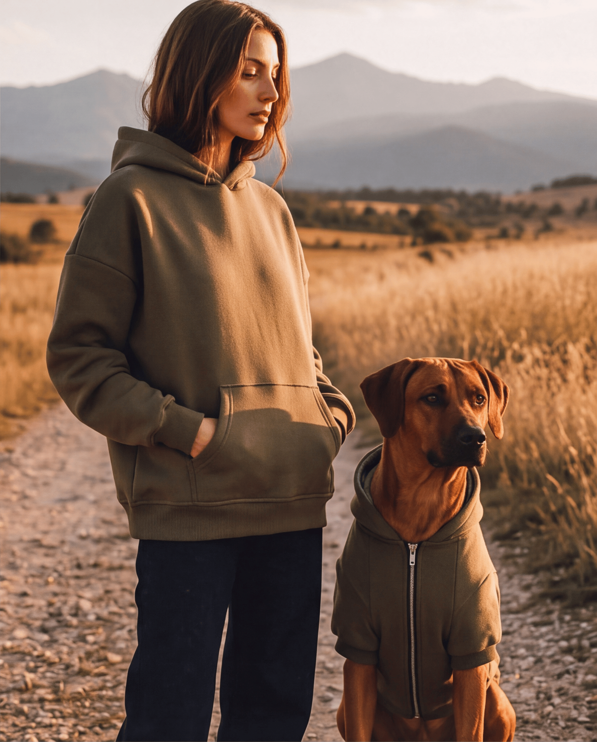 Mons Bons Women's Oversize Hooded | Khaki