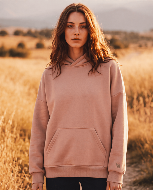 Mons Bons Women's Oversize Hooded Sweatshirt | Powder